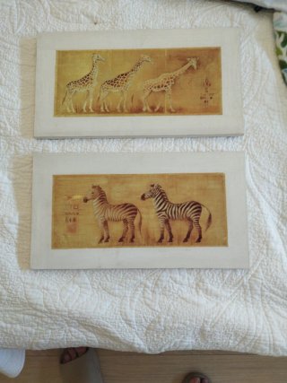 2 Cuadros Decorativos Animales Africanos