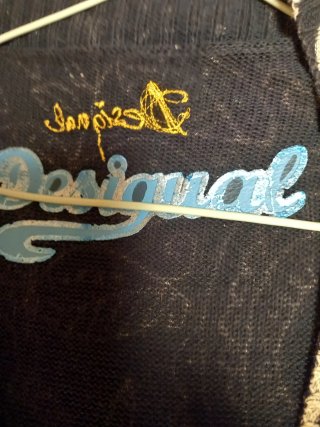 Chaqueta Desigual Beige y Azul