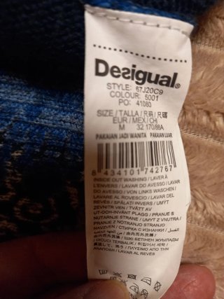 Chaqueta Desigual Beige y Azul