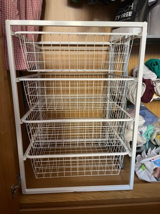 2 x IKEA JONAXEL Estantería con 4 cestas metálicas