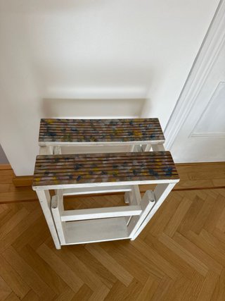 Escalera plegable de madera