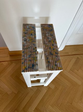 Escalera plegable de madera