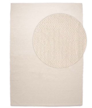 Tappeto in Cotone Fatto a Mano 2x3m Beige