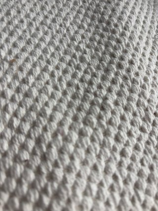Tappeto in Cotone Fatto a Mano 2x3m Beige