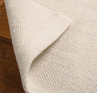 Tappeto in Cotone Fatto a Mano 2x3m Beige