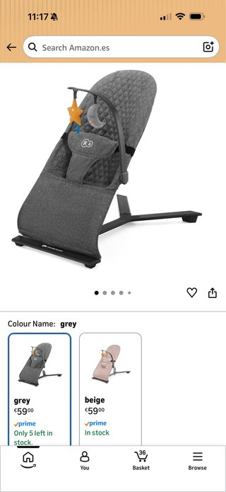 Hamaca Kinderkraft gris