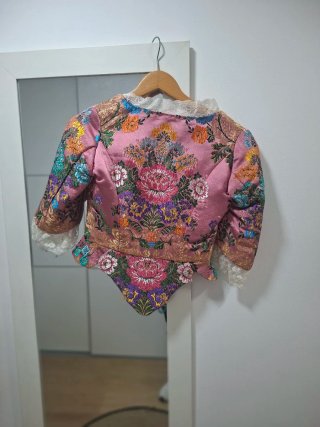Traje de Fallera Multicolor y Rosa