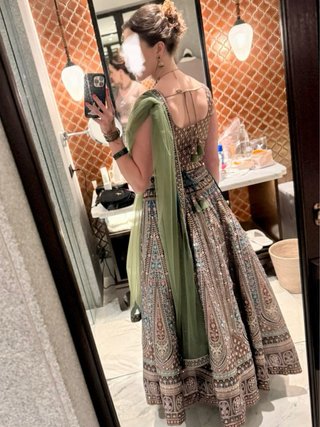 Lehenga choli indio vestido invitada boda sangeet