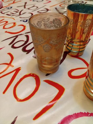 Vaso di Jerez/Liquore Dorato e Blu