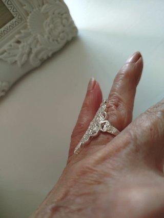 Anillo plateado filigrana
