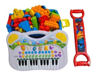 Teclado aprendizaje y bloques de construcción