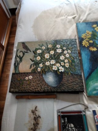 Lote de cuadros y adornos