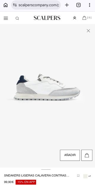Zapatillas Scalpers Grises y Blancas