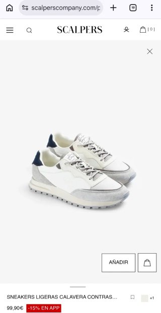 Zapatillas Scalpers Grises y Blancas