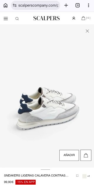 Zapatillas Scalpers Grises y Blancas