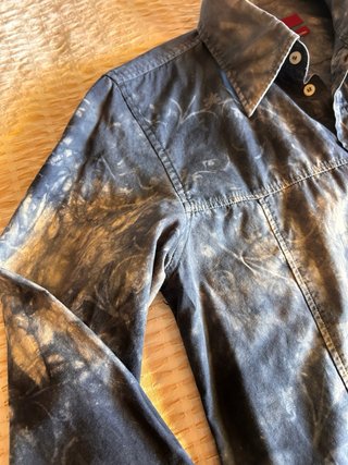 Camisa negra vintage mujer talla M efecto lavado