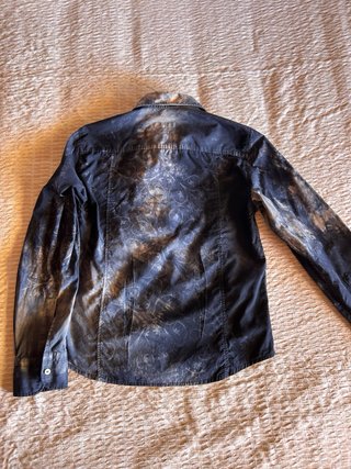 Camisa negra vintage mujer talla M efecto lavado