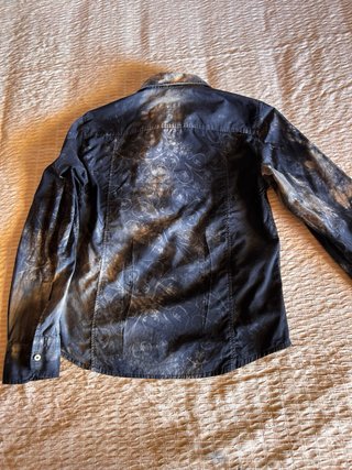 Camisa negra vintage mujer talla M efecto lavado