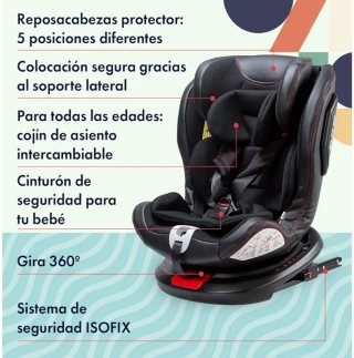 Star Ibaby Silla Coche Grupo 0+/1/2/3 Isofix 360°