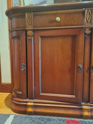 Mueble de entrada rústico madera maciza.