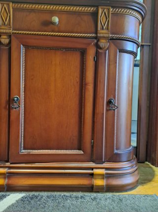 Mueble de entrada rústico madera maciza.