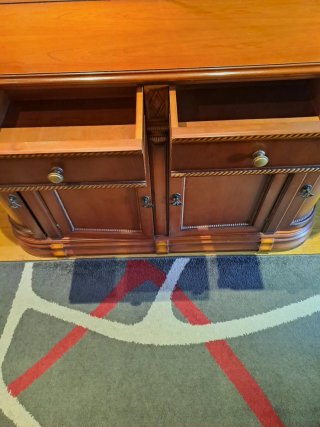 Mueble de entrada rústico madera maciza.