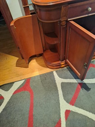 Mueble de entrada rústico madera maciza.