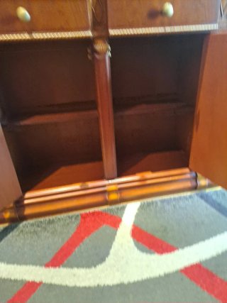 Mueble de entrada rústico madera maciza.