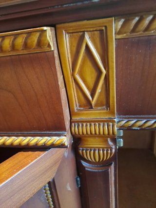 Mueble de entrada rústico madera maciza.