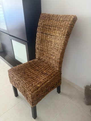 Sillas de comedor Ratan Natural (4 unidades)