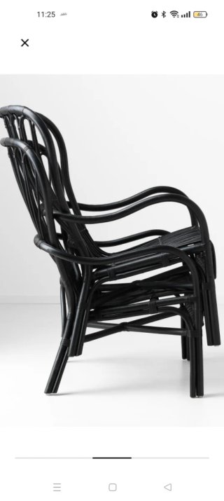 Divani in rattan nero Ikea (2 unità)