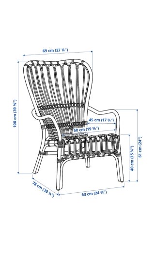 Divani in rattan nero Ikea (2 unità)