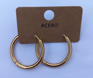 Pendientes Aro Mediano Dorado