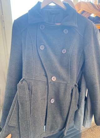 Chaqueta abrigo de lana marinero corto preacoat