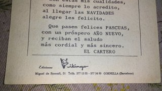 Postal Navideña Vintage - Años 70