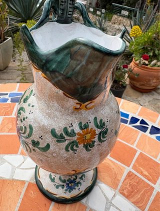 Jarra de Cerámica Italiana Vintage (Mayólica)