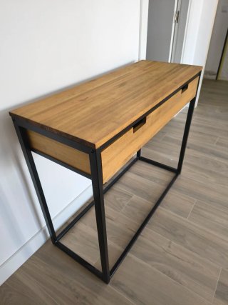 Mueble recibidor moderno madera y metal
