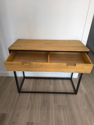 Mueble recibidor moderno madera y metal