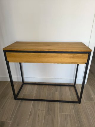 Mueble recibidor moderno madera y metal