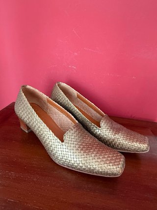 Zapatos Pons Quintana Piel Dorados Talla 38