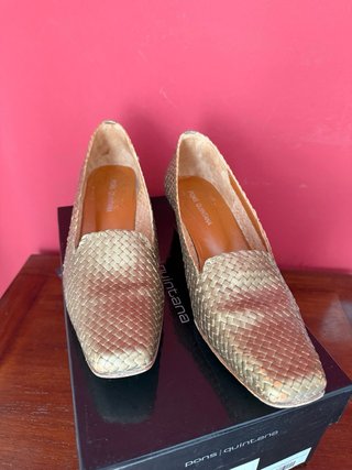 Zapatos Pons Quintana Piel Dorados Talla 38