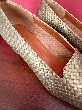 Zapatos Pons Quintana Piel Dorados Talla 38
