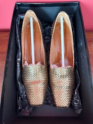 Zapatos Pons Quintana Piel Dorados Talla 38