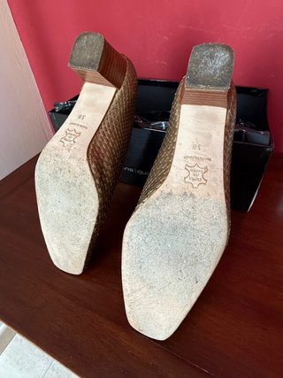 Zapatos Pons Quintana Piel Dorados Talla 38