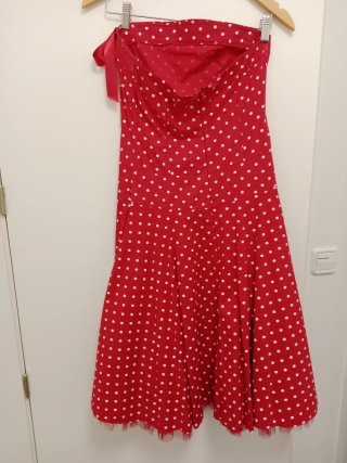 Vestido Pin Up Lunares Rojo