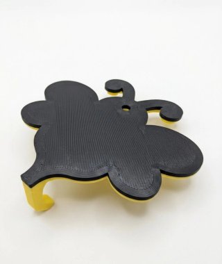 Colgador de pared con forma de abeja 3D