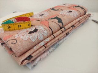 Tela por metros: Monos y flores