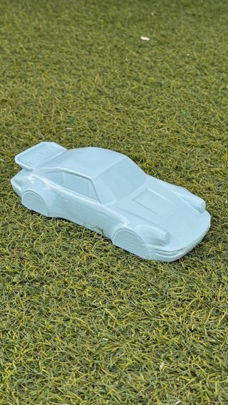 Escultura Porsche 964 Turbo Coppa Florio Azul