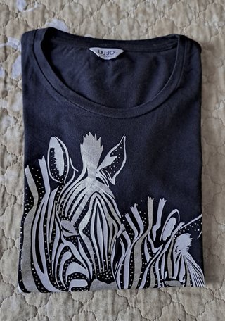 Maglia Liu Jo con stampa zebrata oro