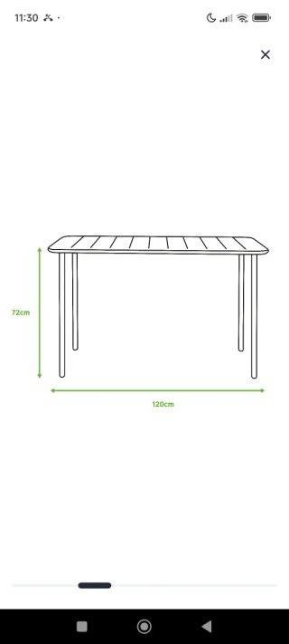 Mesa exterior metal negra